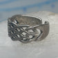Toe Ring Celtic band Sterling Silver Size 2.50