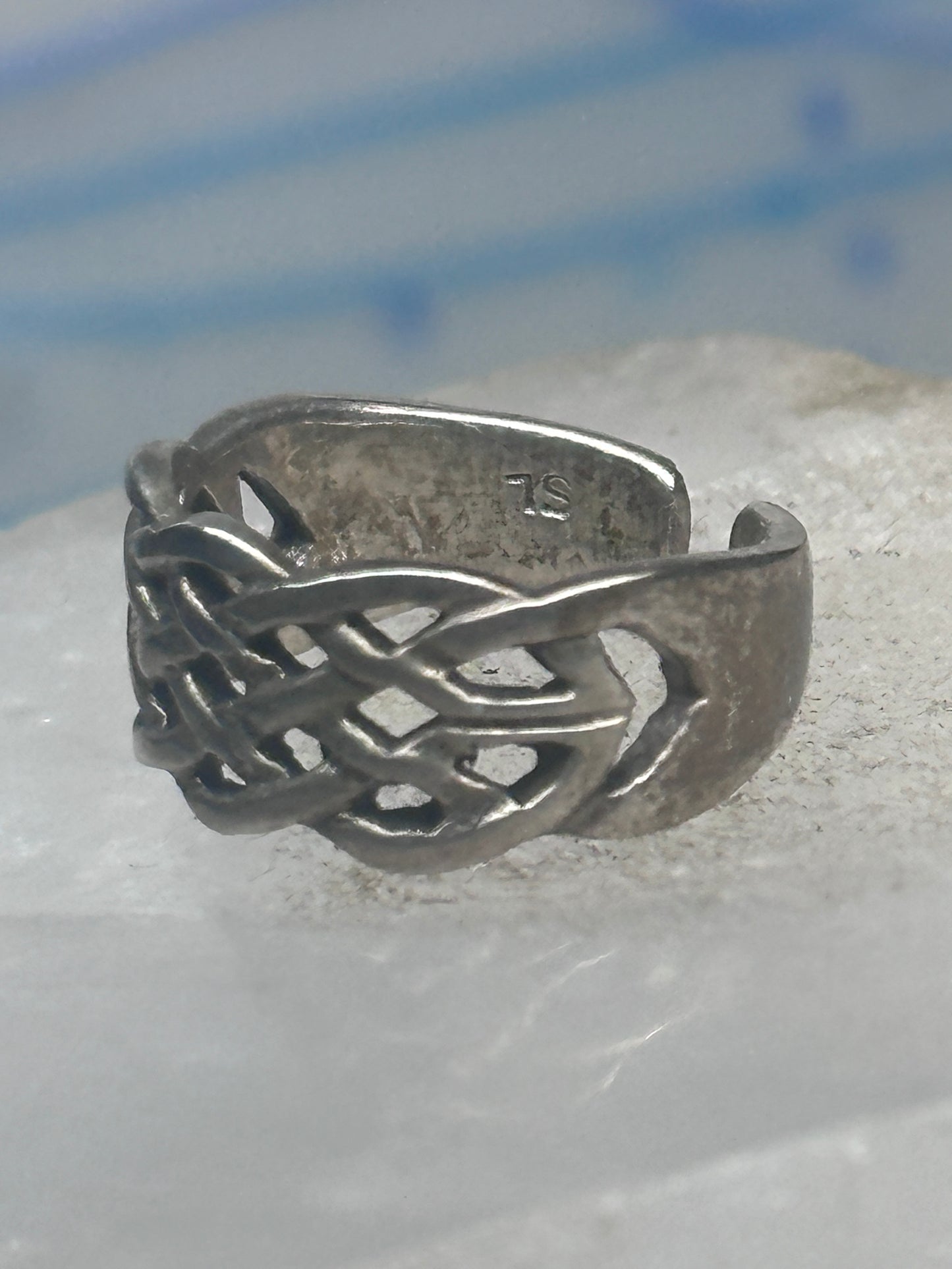Toe Ring Celtic band Sterling Silver Size 2.50