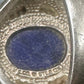 Blue Hills Gold ring Blue lapis band leaves size 9.75 sterling silver women men
