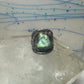 Navajo ring turquoise cigar band flowers leaves size 9.25 sterling silver women men