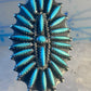 Zuni ring long turquoise petite point sterling silver size 10.50 women