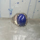 Blue Hills Gold ring Blue lapis band leaves size 9.75 sterling silver women men