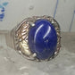Blue Hills Gold ring Blue lapis band leaves size 9.75 sterling silver women men