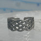 Toe Ring Celtic band Sterling Silver Size 2.50