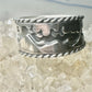 Mountains Clouds ring size 5 three D band southwest sterling silver women boys