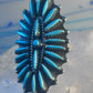 Zuni ring long turquoise petite point sterling silver size 10.50 women