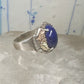 Blue Hills Gold ring Blue lapis band leaves size 9.75 sterling silver women men