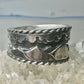 Mountains Clouds ring size 5 three D band southwest sterling silver women boys