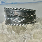 Mountains Clouds ring size 5 three D band southwest sterling silver women boys