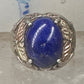 Blue Hills Gold ring Blue lapis band leaves size 9.75 sterling silver women men