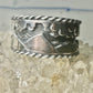 Mountains Clouds ring size 5 three D band southwest sterling silver women boys