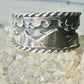 Mountains Clouds ring size 5 three D band southwest sterling silver women boys