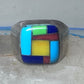 Turquoise ring Zuni inlay coral sterling silver size 9 women men