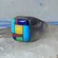Turquoise ring Zuni inlay coral sterling silver size 9 women men