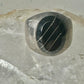 Onyx ring Taxco Mexico size 10 sterling silver women men