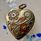 Heart Valentine Day Vintage Photo Locket floral flowers women pendant