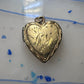 Heart Valentine Vintage Photo Locket floral leaves women 1/20 12K GF pendant