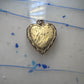 Heart Valentine Vintage Photo Locket floral leaves women 1/20 12K GF pendant