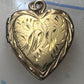 Heart Valentine Vintage Photo Locket floral leaves women 1/20 12K GF pendant