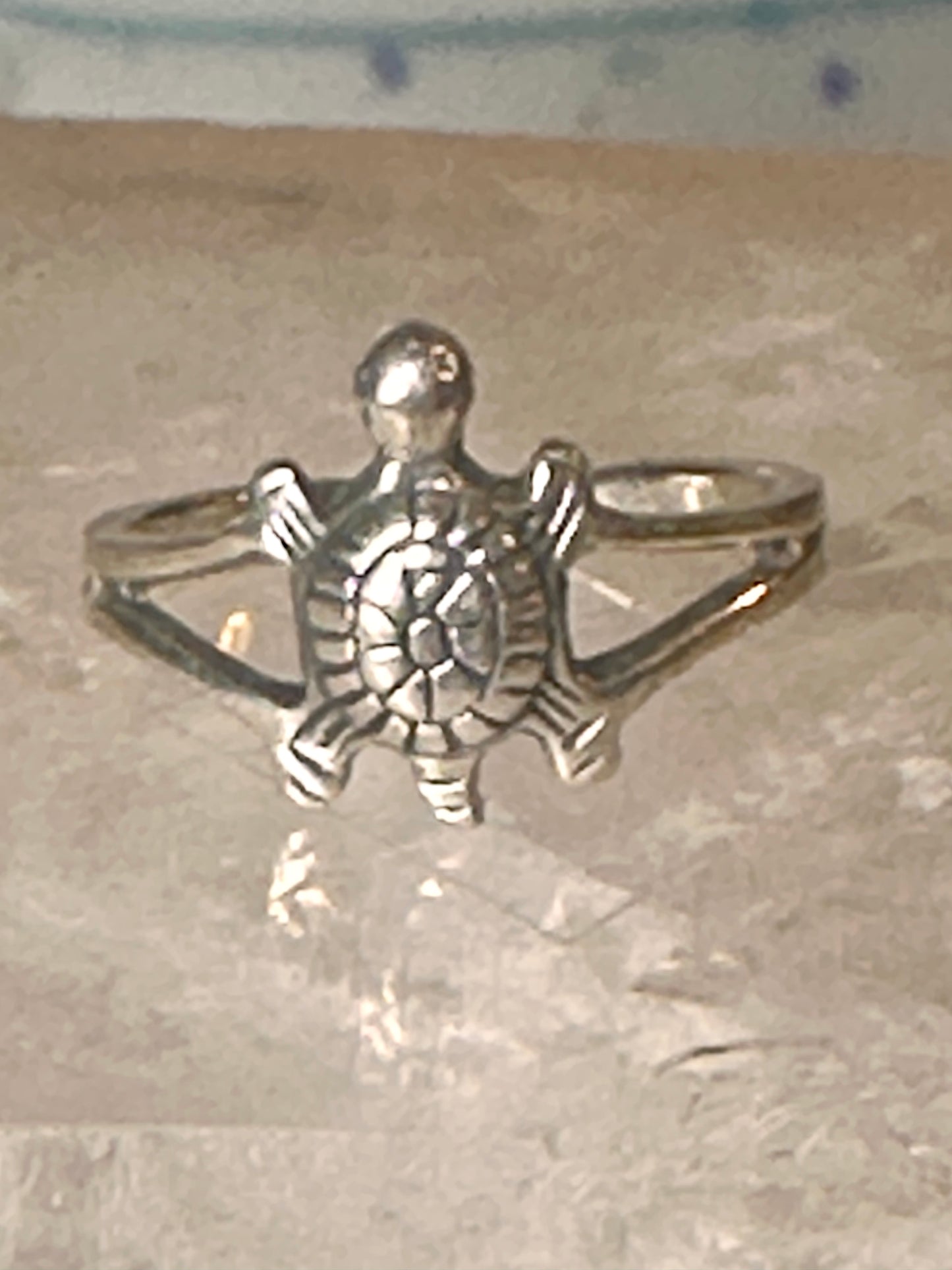 Vintage Turtle toe ring size 2.5 sterling silver women girls
