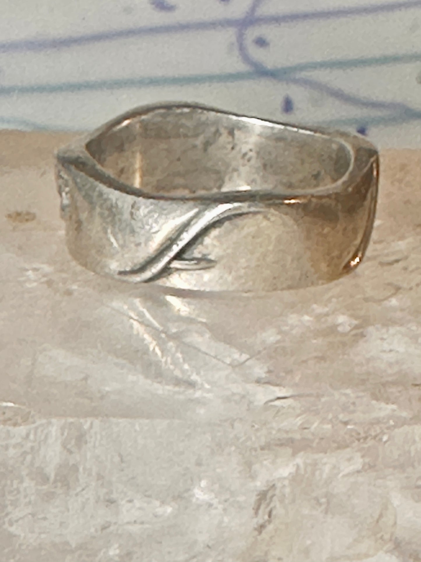 Vintage surfer waves ring size 8.75 sterling silver women girls