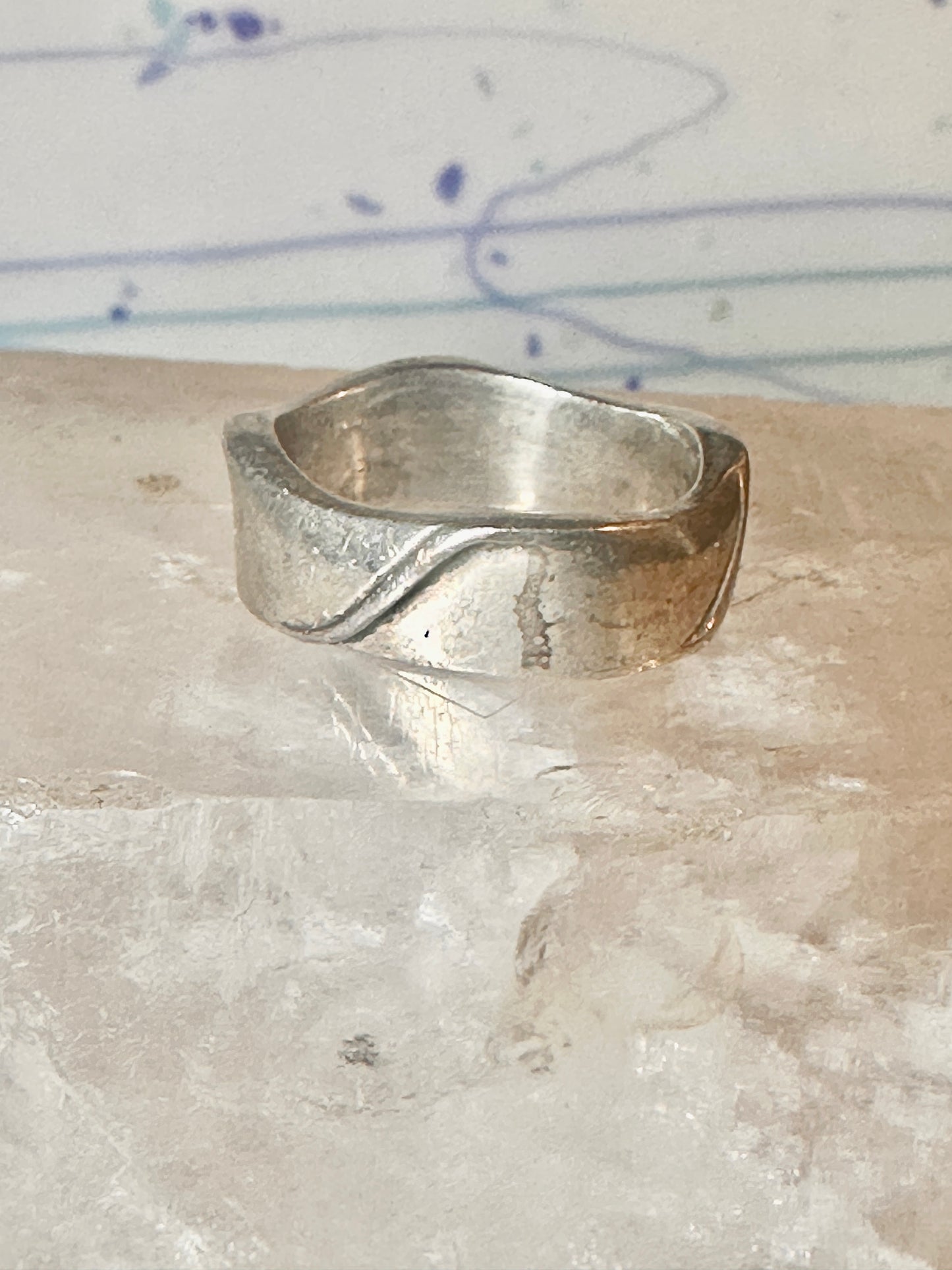 Vintage surfer waves ring size 8.75 sterling silver women girls