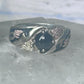Black Hills Gold Ring onyx wedding leaves band size 6 sterling silver men women