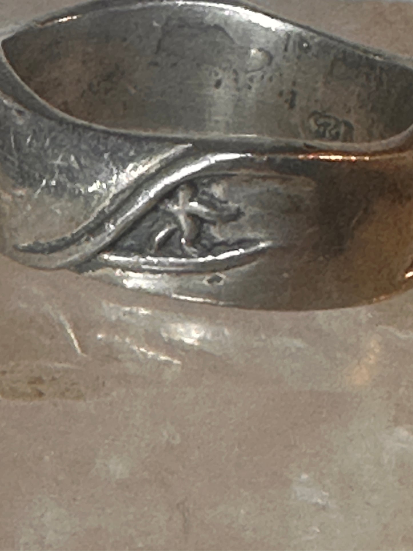 Vintage surfer waves ring size 8.75 sterling silver women girls
