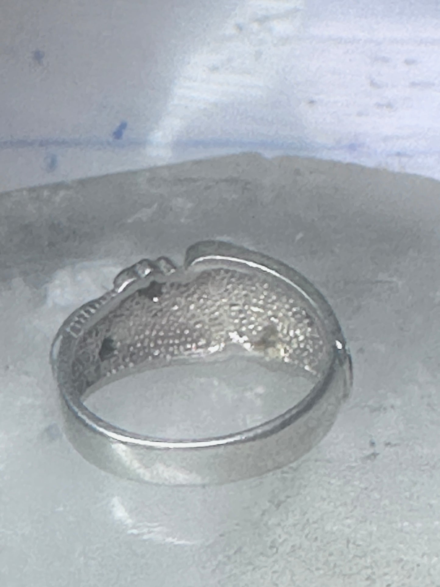 Black Hills Gold Ring onyx wedding leaves band size 6 sterling silver men women