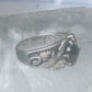 Black Hills Gold Ring onyx wedding leaves band size 6 sterling silver men women
