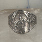 Cowboy ring boy band horseshoe horse size 6.75 sterling silver 50's women boys girls
