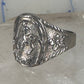 Cowboy ring boy band horseshoe horse size 6.75 sterling silver 50's women boys girls