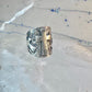 Cross ring cigar band knuckle religious sterling silver size 7.50 women