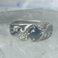 Black Hills Gold Ring onyx wedding leaves band size 6 sterling silver men women