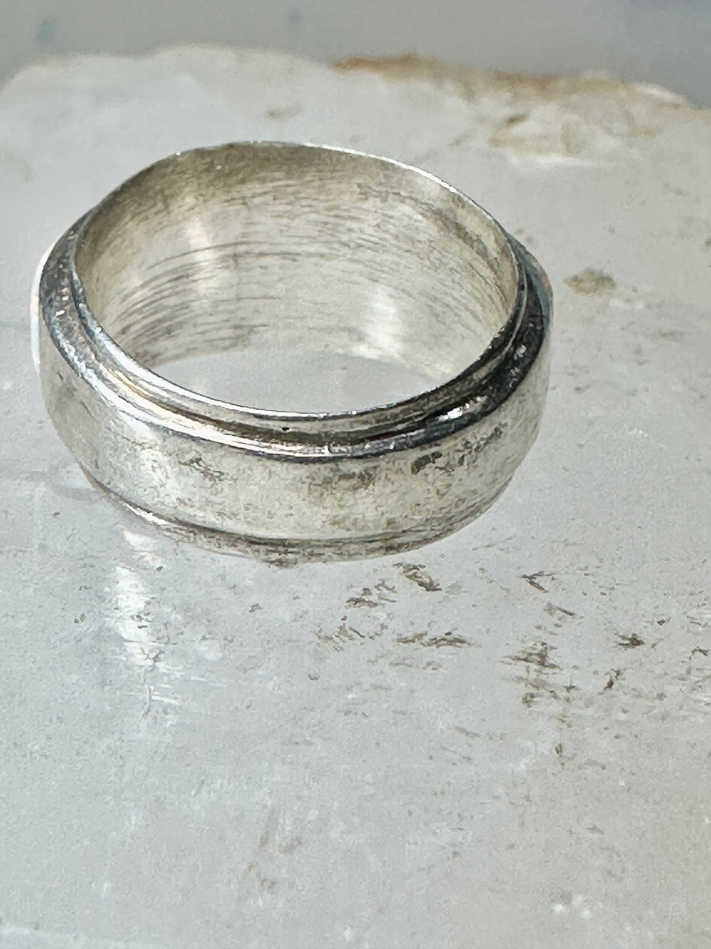 Lab Opal ring Native American band size 5.75 sterling silver women men