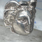 Vintage Sterling Silver Greek Medusa Gorgon Face High Relief Statement Ring Size 6 12g