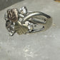 Black Hills Gold ring size 6 leaves CZ band 12K gold over sterling silver  women