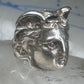 Vintage Sterling Silver Greek Medusa Gorgon Face High Relief Statement Ring Size 6 12g