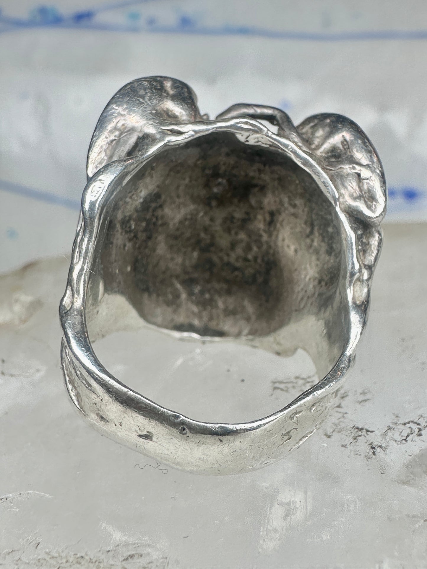 Vintage Sterling Silver Greek Medusa Gorgon Face High Relief Statement Ring Size 6 12g