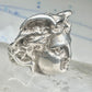 Vintage Sterling Silver Greek Medusa Gorgon Face High Relief Statement Ring Size 6 12g