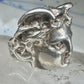 Vintage Sterling Silver Greek Medusa Gorgon Face High Relief Statement Ring Size 6 12g