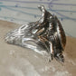 Turtle ring marcasites band size 7.25 sterling silver women