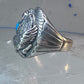 Eagle ring southwest turquoise coral southwest sterling silver size 11.75 women men
