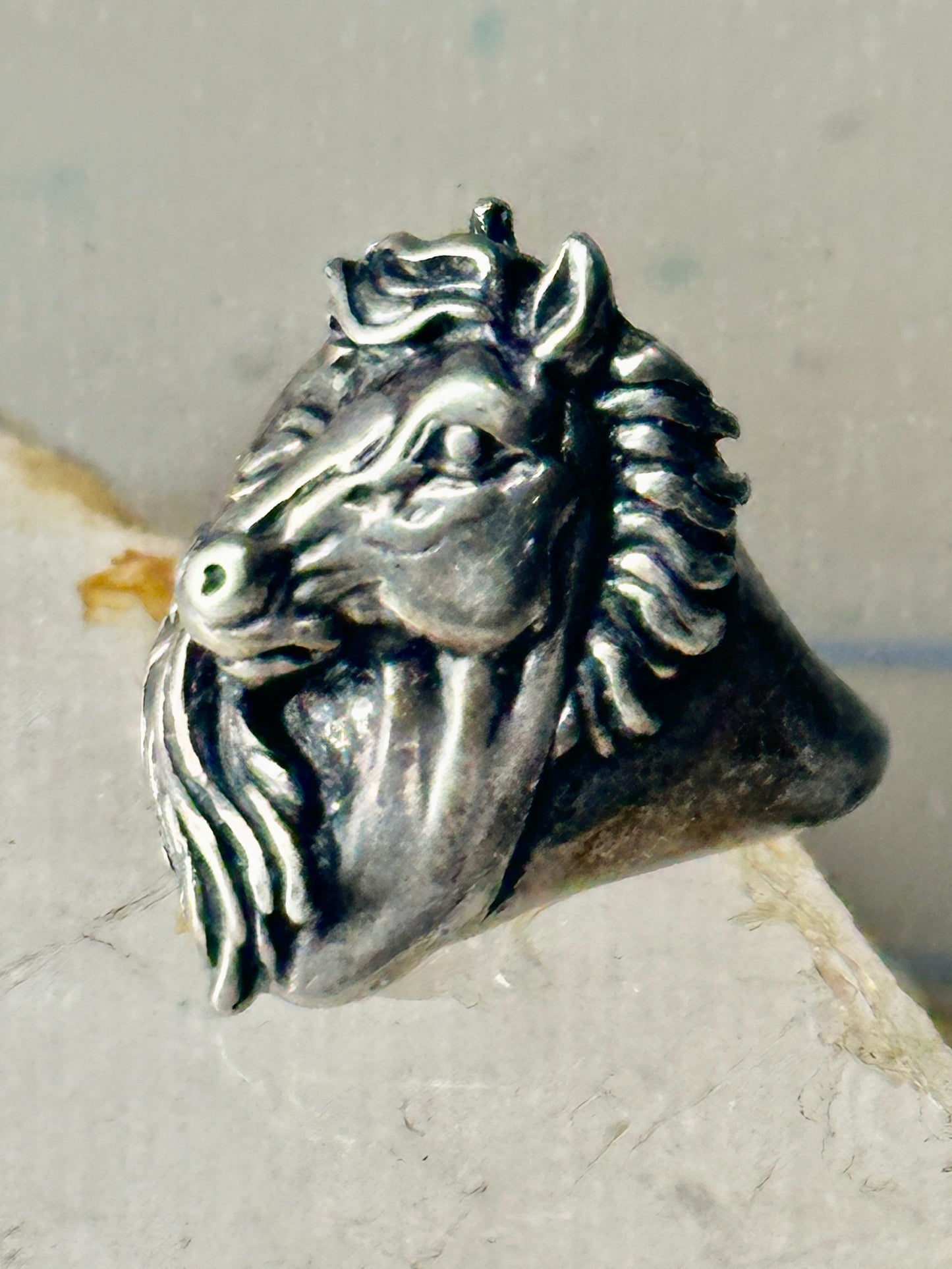 Horse ring southwest cowgirl band size 5.75 sterling silver women girls