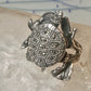 Turtle ring marcasites band size 7.25 sterling silver women