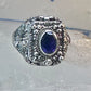 Poison ring boho purple stone sterling silver size 8 women girls