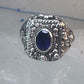 Poison ring boho purple stone sterling silver size 8 women girls