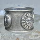 Vintage Sergio Bustamante Sterling Silver Sun Moon Celestial Band Ring Size 7.75 14.4g