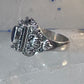 Poison ring boho purple stone sterling silver size 8 women girls