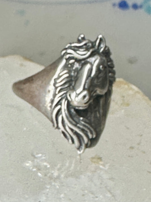Horse ring southwest cowgirl band size 5.75 sterling silver women girls